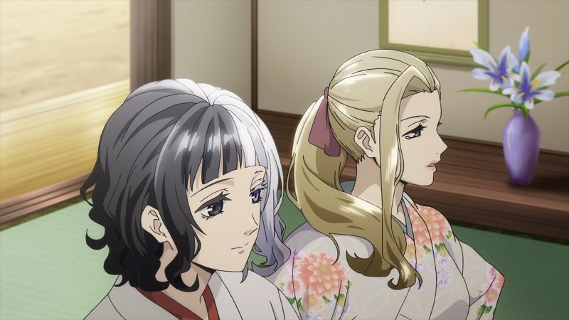アニメ 曇天に笑う 外伝 公式 Auf Twitter 新規場面カット 桜華 天望の架橋 の新規場面カットを皆さんにお届け 本日の場面カットは錦と妃子 女性同士の会話をしているよう 本編をお楽しみに 宣伝ポン 曇天外伝 曇天に笑う