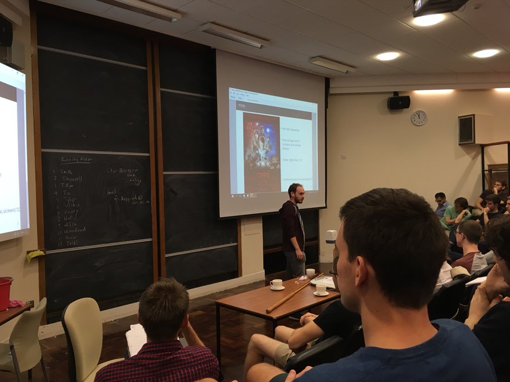 IPPP_Durham's tweet photo. Looking back to Saturday and the last of the #BUSSTEPP student talks: Christos (@cvlahos13) gave a great talk about b physics, and of course the traditional last slide @Durham_YTF advert! https://t.co/N7IJqvSvEP