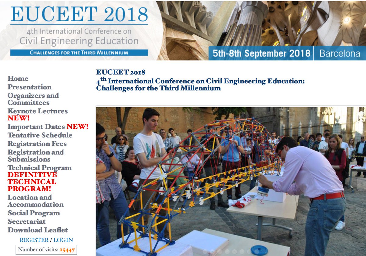dobooku's tweet photo. #EUCEET Barcelona 2018 #CivilEngineeringEDU, next week
📄 There is a great Technical Programme with lots of presentations and amazing activities outside the box
🔗 https://t.co/JUKvLf0oZK https://t.co/c5baKmeH5h