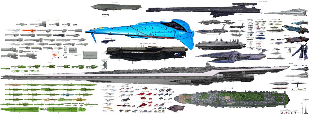 イリアス No Twitter 最新版sf作品艦艇比較 現在 超々大型艦艇比較製作中 オリジナル画像dl用 T Co Uuisbnta7s Starwars Startrek Yamato22 宇宙戦艦ヤマト22 銀河英雄伝説 ガンダム マクロス ガールズパンツァー トップをねらえ 無責任艦長
