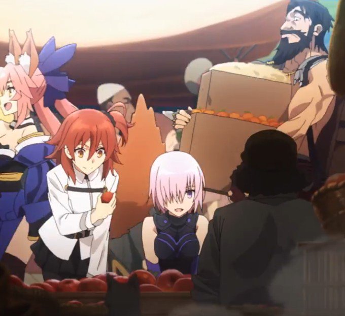 ミントドリンクwithココア Na Twitteru Fgoのcm好きなところ一覧 グッモーニンしてるタマモキャット ぴょんこしてるアビーと海を眺めるマリー ぐだマシュの波動を感じ取るも一瞬で視線をそらす黒ひげ マシュを踏み台に大ジャンプするスカサハ