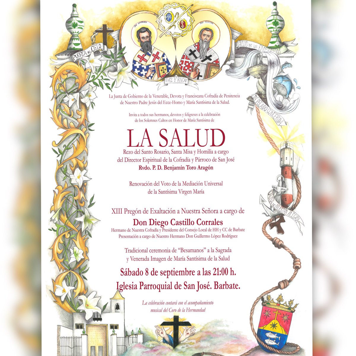 Solemnidad de la Natividad de la Santísima Virgen María. El día de la Salud. 8 de septiembre.