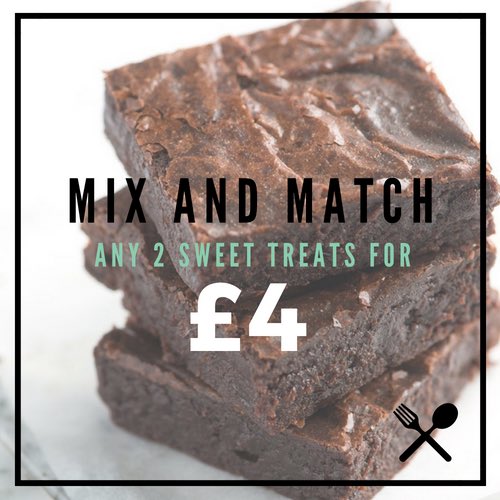 ArcHealthCafe's tweet photo. Get rid of those #bankholiday blues!  

Mix and match any 2 of our sweet clean treats for just £4 this week only!! 🤩

To claim this offer show this post when purchasing 🙌🏽

#cleaneating #cleantreats #vegan #tuesday #healthyfood #eatwelllivewell #newcastle #bankhol https://t.co/mDumbxabNn