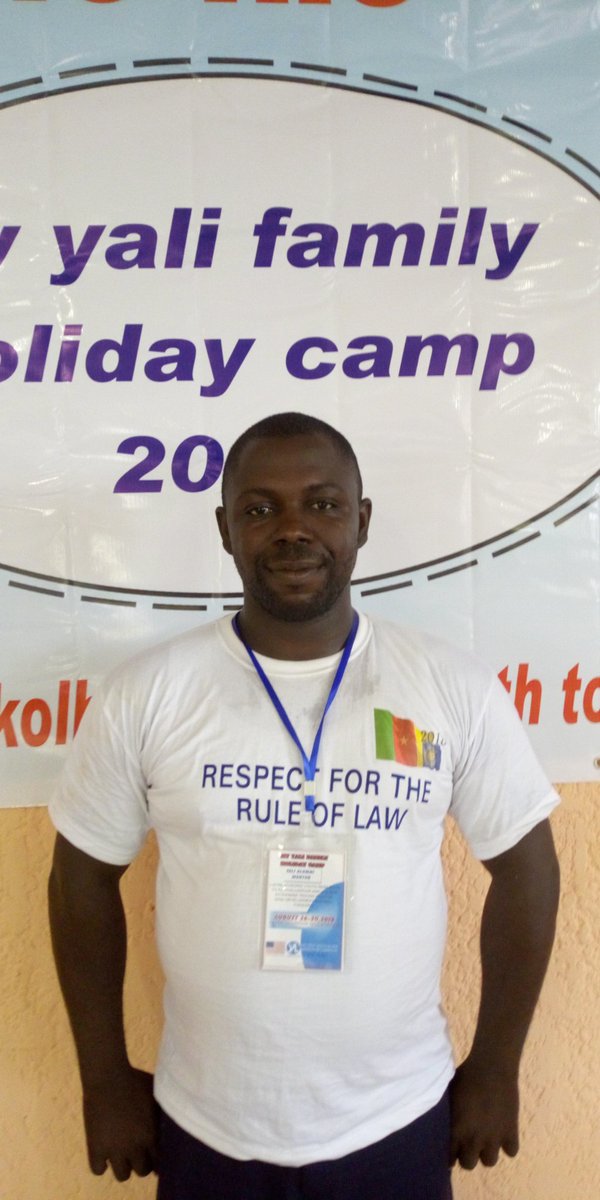 angelemessa's tweet photo. Meet Ernest Ngang. Facilitator at the MYF Holiday Camp organised by the YALI WEST AFRICA Alumni Association Cameroon in partnership with the US Embassy in Yaoundé
#myfbootcamp
#MYFCameroon https://t.co/bsuT8w7J7c