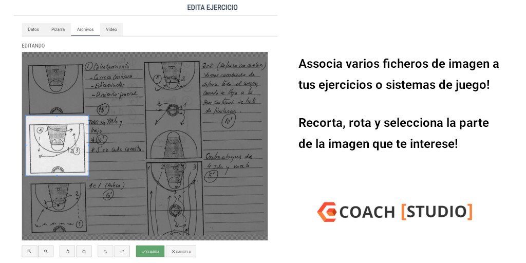 coachstudio_net's tweet photo. #CoachStudio ahora puedes adjuntar varias imágenes con tus ejercicios o sistemas de juego. Además puedes recortarlas, rotarlas o seleccionar una parte antes de colgarlas! 
Guarda y ordena tu trabajo, digitalizalo fácilmente!
#baloncesto #balonmano #futbol
https://t.co/j5Gr4SAFzX https://t.co/dbDVLwHHR9
