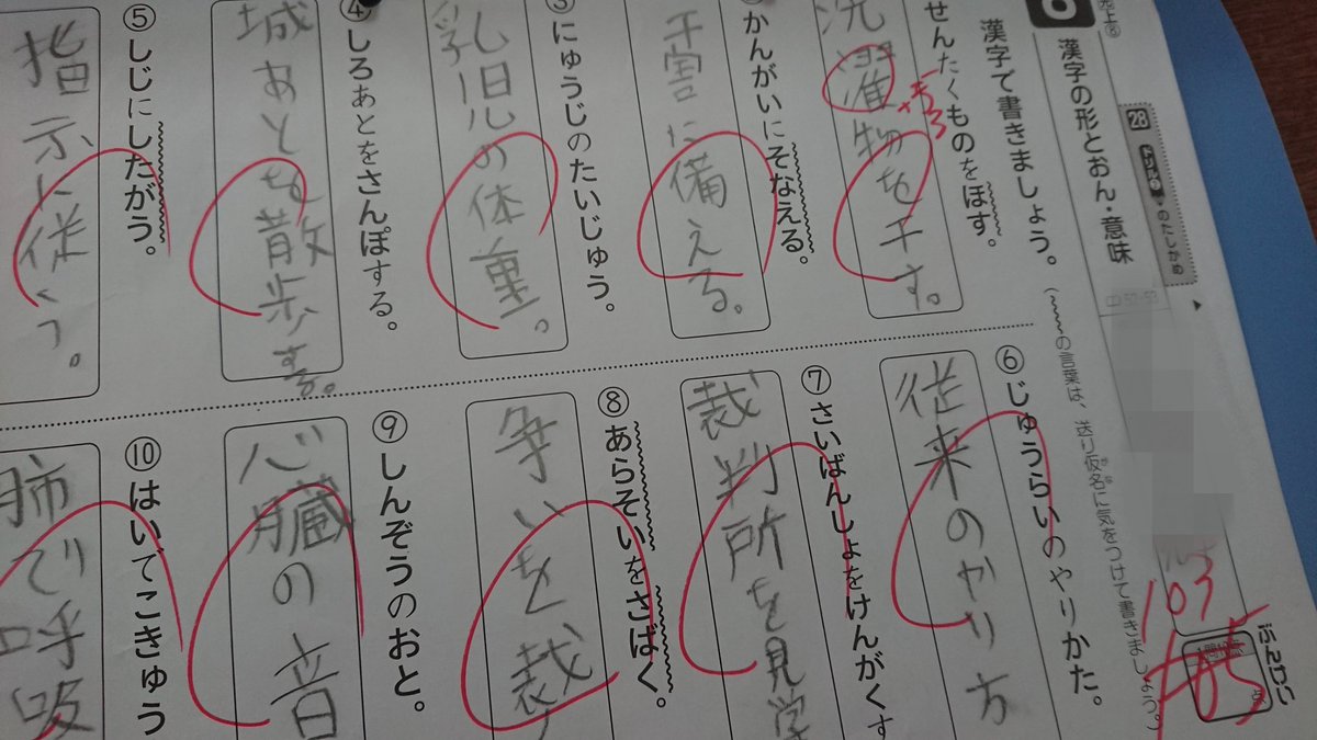 習ってない漢字も正解になるシステムで息子が漢字テスト103点を取ってきた これはやる気出る Togetter 習ってない漢字も正解になるシステムで息子が漢字テスト103点を取ってきた これはやる気出る Togetter