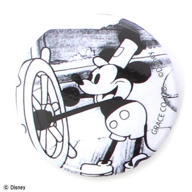 塚越克美 Auf Twitter 9 1 パニカムから沢山の缶バッジコレクションが登場 ミッキーマウスがスクリーンデビューした1928年公開のアニメーション短編映画 蒸気船ウィリー 昔ながらのモノクロのイラストがクラシカルな雰囲気 ミッキーマウスはもちろんのこと