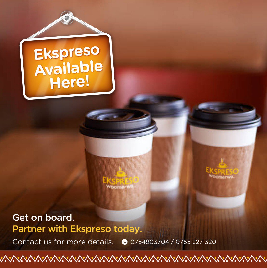 Ekspreso_'s tweet photo. Join the Ekspreso family as one of our sales partners. Contact us for more info on how you can get an ekspreso machine at your location. #Ekspreso #Woomerwa https://t.co/E1eDAOWb1Q
