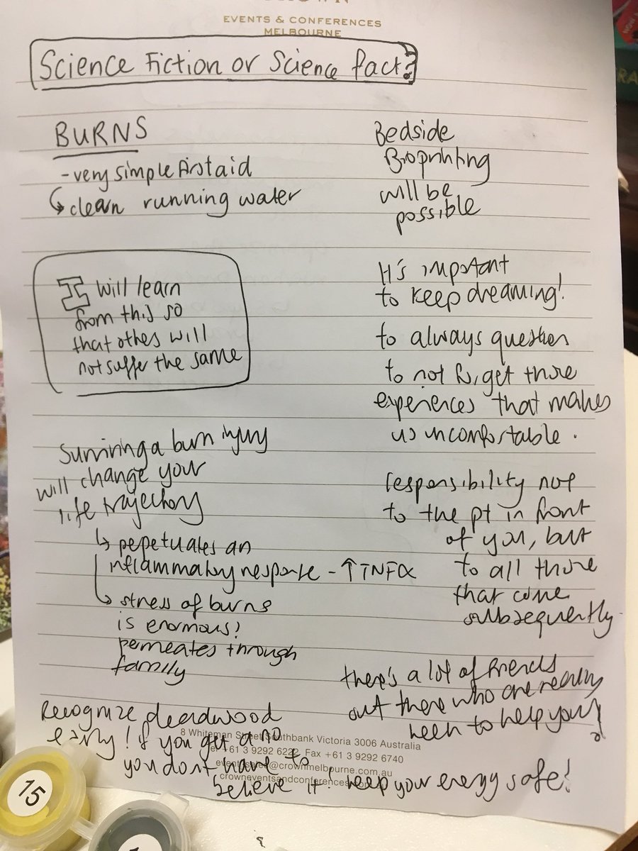 jeuannhow's tweet photo. At #DFTB18, learning that there is a responsibility not only to the patient in front of you but to all those who come subsequently - I can be an ardent advocate like @doctorwozza and tell people no quad bikes pls. https://t.co/hHNKekgvnq