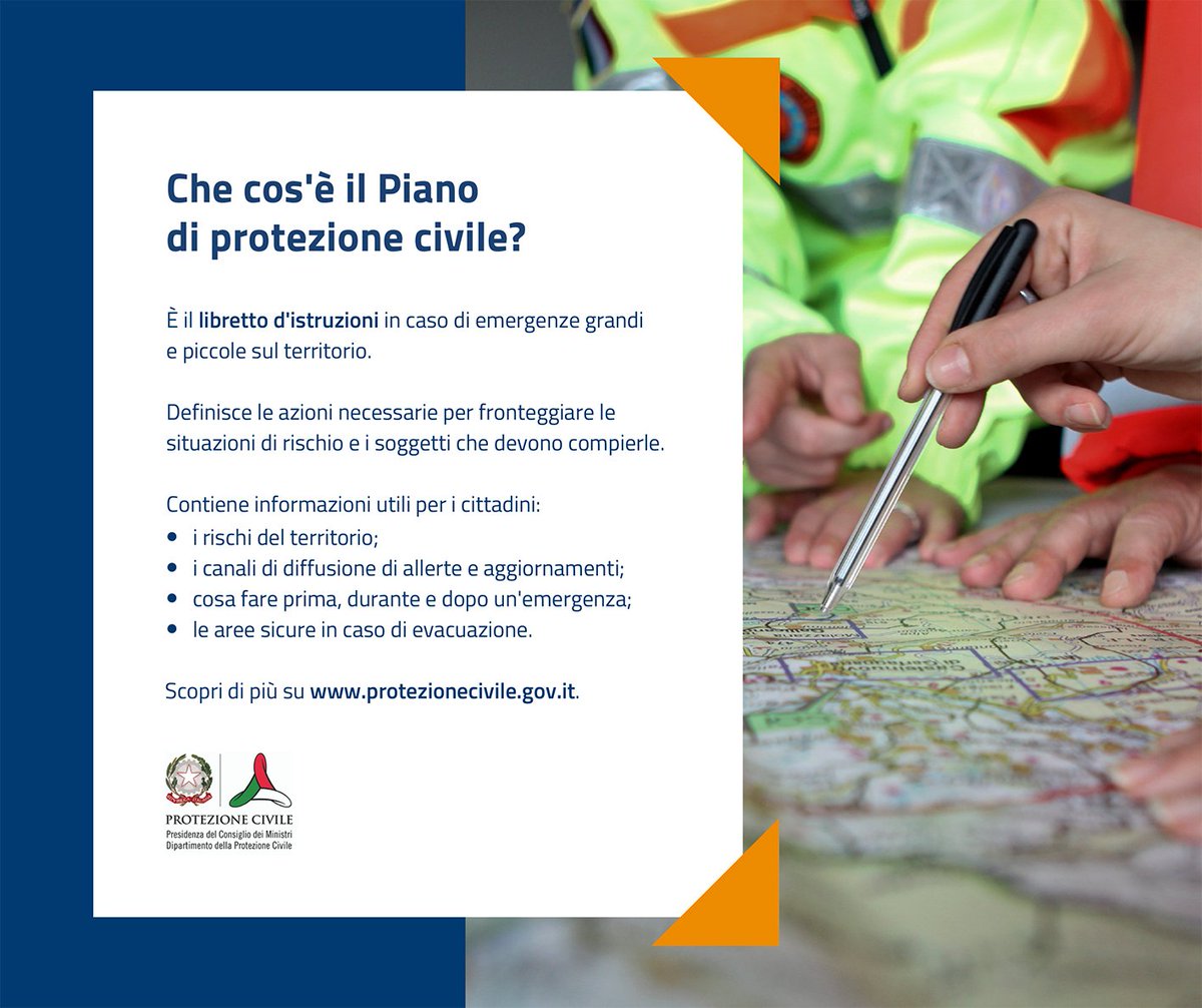 Per funzionare bene il piano di #protezionecivile deve essere

🔡 Semplice 
🔃 Aggiornato
👫 Conosciuto da tutti

👉 bit.ly/pianopc