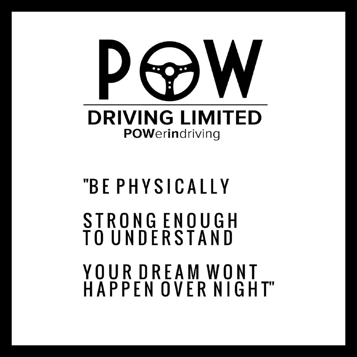 POWdrivingltd's tweet photo. Everything takes time, but the results always stay POWerful! 😉😎 #POWerindriving #POWdrivingschool #drivingschool #drivingjobs #learntodrive #drivinglessons #student #pupil #learner #quotes #quotations #mondaymotivation #tuesdaythoughts #tuesdaymotivation #theorytest #tuition https://t.co/xrDJRNfDzF