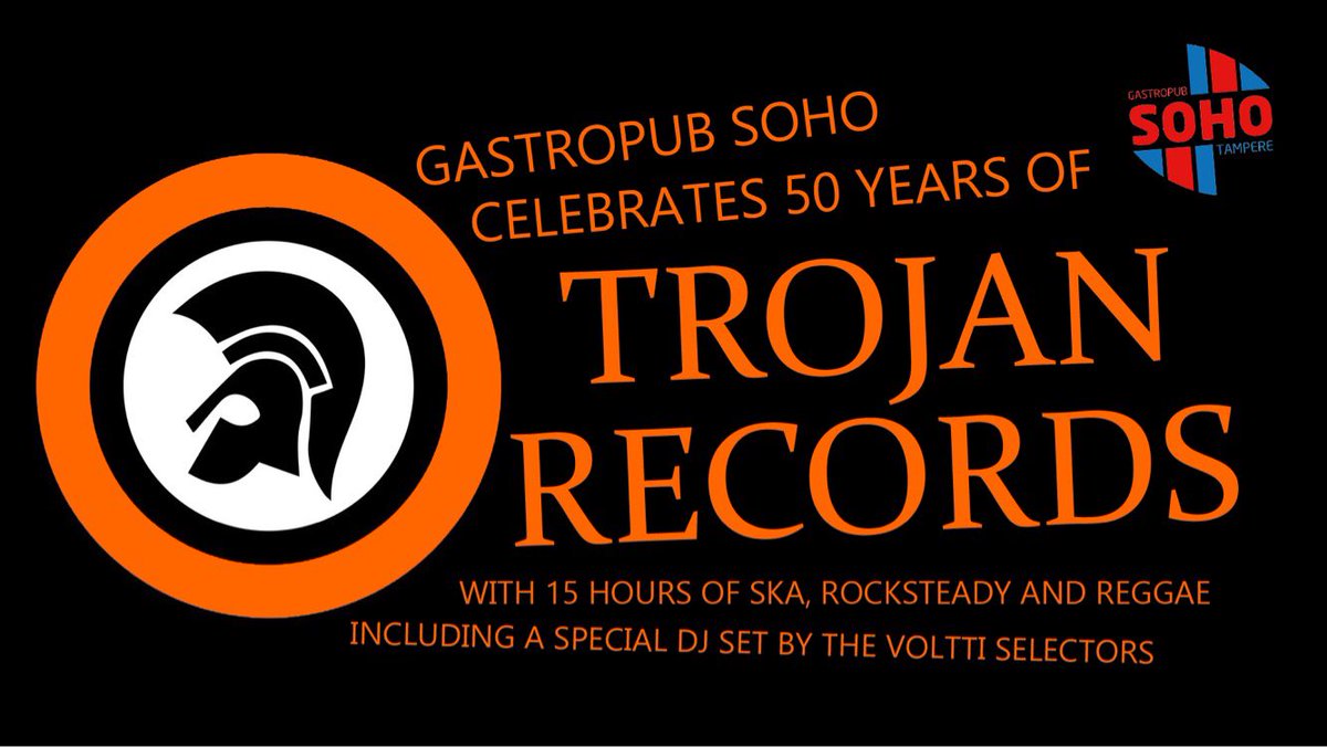 GastropubSoho's tweet photo. Next friday we take the hats off for Trojan Records
#TrojanRecords
#TrojanRecords50thAnniversary
#VolttiSelectors https://t.co/z2kQudWRed