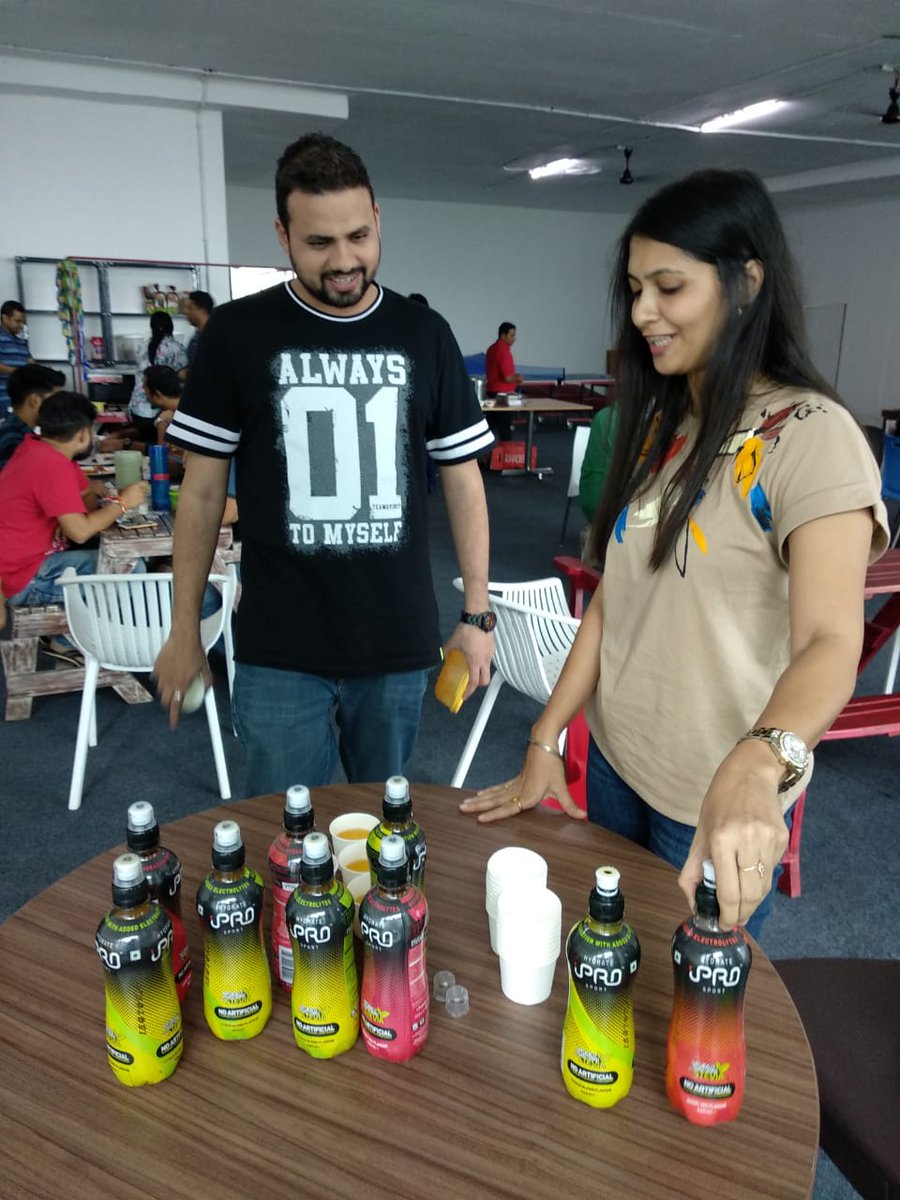 iProSportIndia's tweet photo. A great day of sampling at @Dream11 Headquarters, educating on healthy choice of hydration to their staff. @iProSport
#BeMore #MyiPro https://t.co/QUldzp26T5