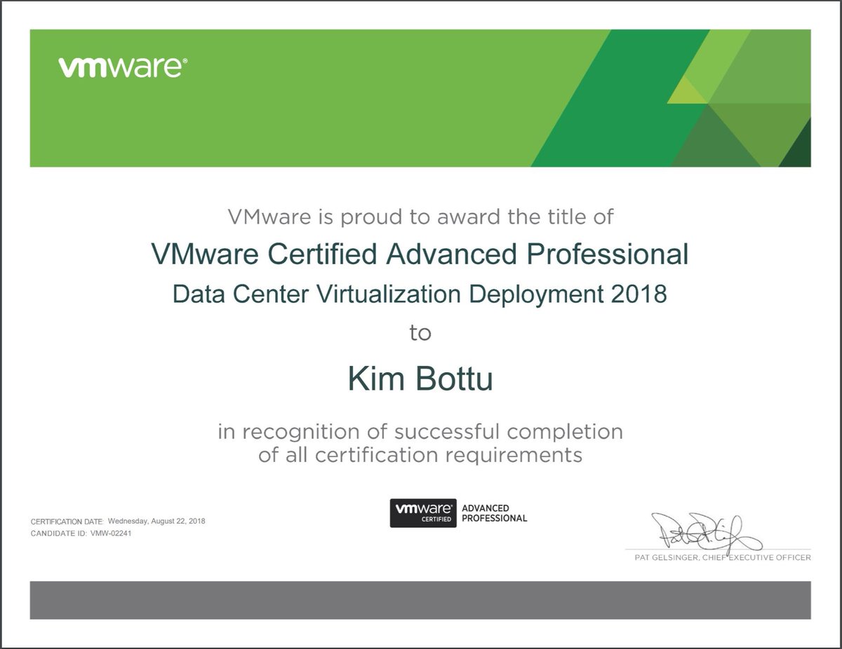 Kim_Bottu's tweet image. #VCAP6-DCV Deployment 2018