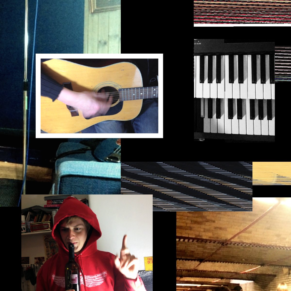 Musicjelly's tweet photo. Filming guitar and keys samples, plus Max Costley's bottle blowing on loop 💨 #AudioVisualMusicMachine https://t.co/qhJvAAxOrX