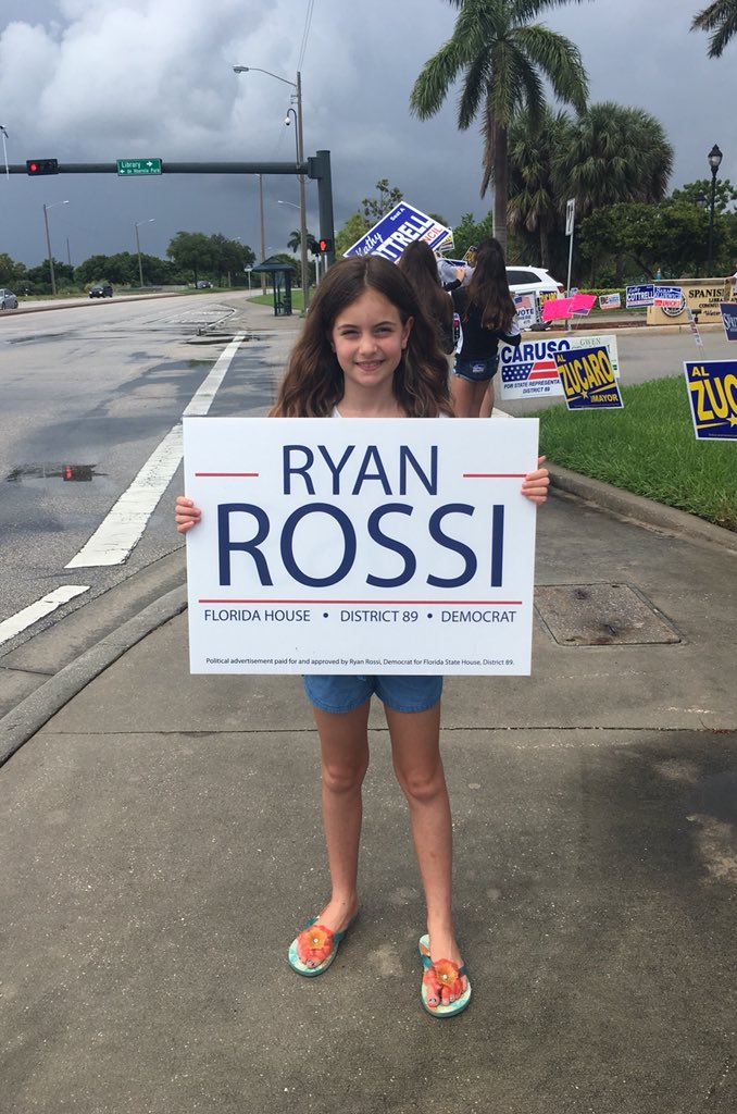 flagirl0502's tweet photo. It’s Primary Day in #BocaRaton!  These kids are smart enough to know @ElectRyanRossi is the best candidate for #hd89.  Go vote!  #GunSenseCandidate #FlaPol @MomsDemand https://t.co/e08XtOTiyC