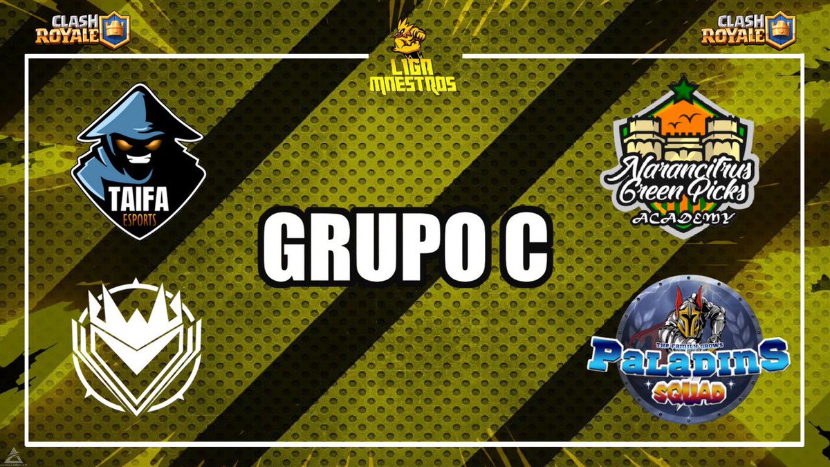 Grupo C🔥:
•<a href="/Taifa_eSports/">Taifa eSports💙</a> 
•<a href="/NGPeSports/">NGPE Sports & Fitness Club</a> 
•<a href="/gaming_dsg/">DSG Gaming</a> 
•<a href="/Paladins_CR/">Paladins-eSports</a> (Squad) 

¡Mucha suerte a todos🔝!