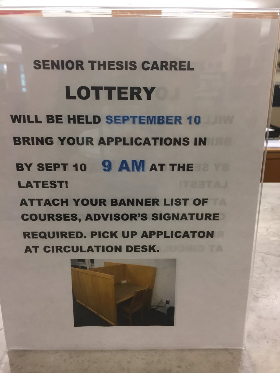 RaiderRules's tweet image. Now this is the type of lottery we can support! Good luck to our Class of 2019 as they embark on their senior year! Get those applications in to Case Library by 9/10 at 9am for your thesis carrels!