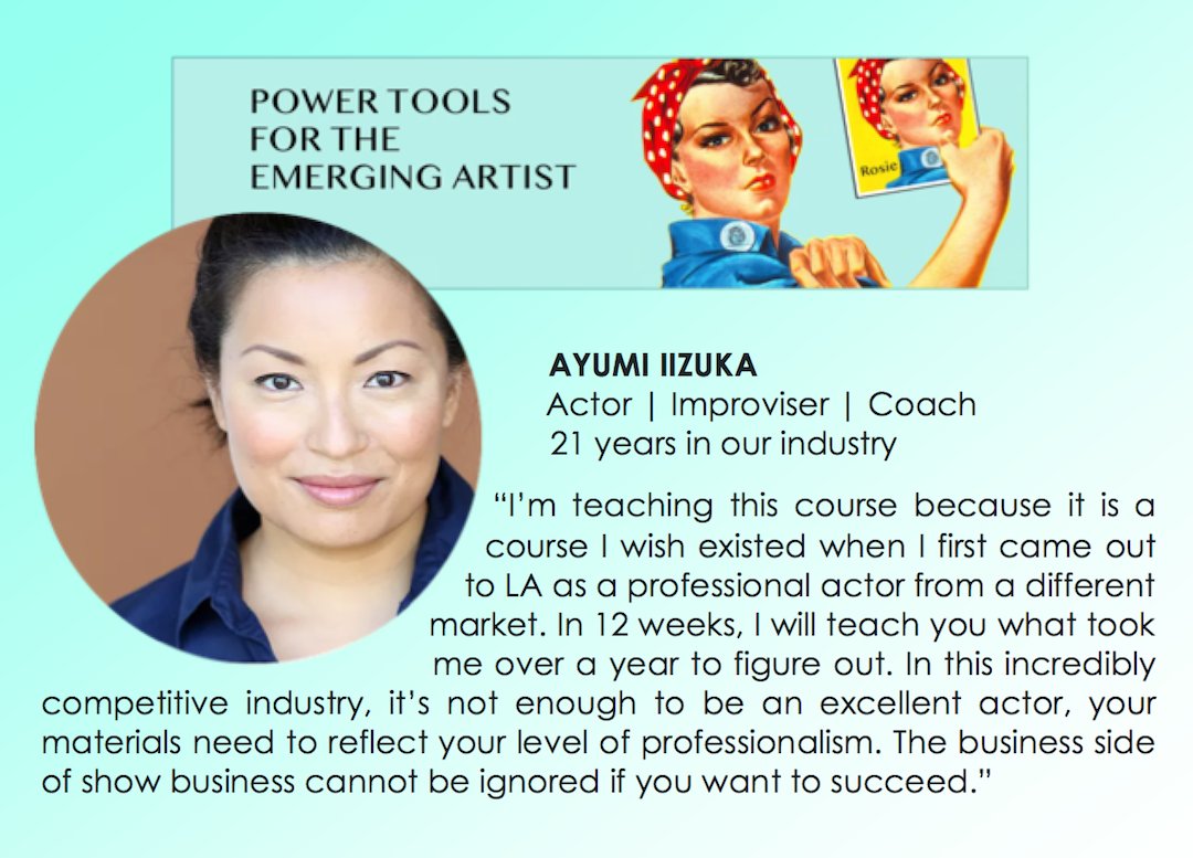 ConnectSLA's tweet photo. "It’s not enough to be an excellent actor, your materials need to reflect your level of professionalism."Ayumi Iizuka #PowerTools #Teacher  https://t.co/YlPoUuC3i0 #actors #business #meetings #worksmarternotharder https://t.co/FfHBXGQwPY