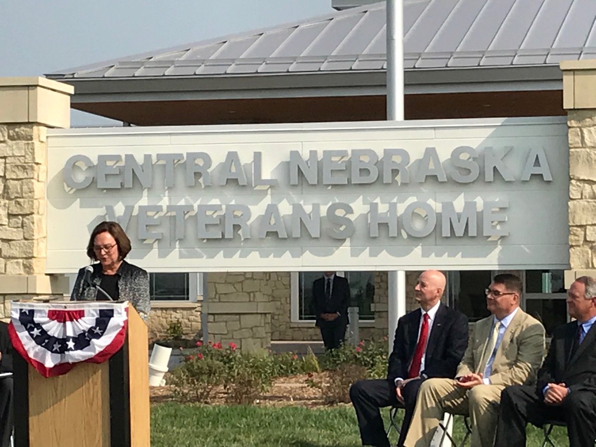 SenatorFischer's tweet photo. Over the weekend, I had the honor of participating in a ribbon cutting ceremony at the new Central NE Veterans Home. This beautiful facility will provide 225 beds for our #NEvets and deliver the quality care they deserve. https://t.co/5X13CnKRH5