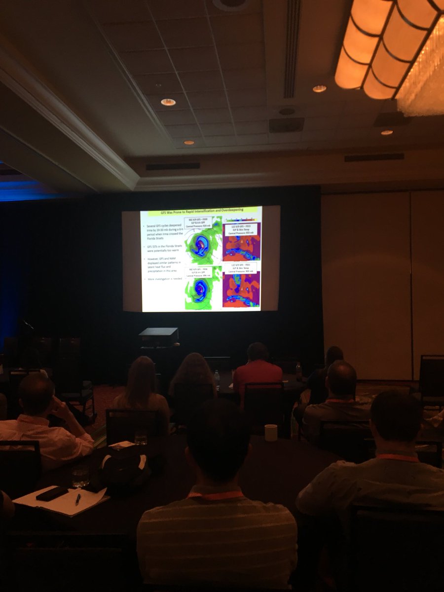JulieDurda's tweet photo. Another great day at #NWAS2018 going over what we learned from tropical systems such as Harvey, Irma, and Maria. What models did well forecasting and which did not! How to get everyone on the same page! https://t.co/JgvHQCd661