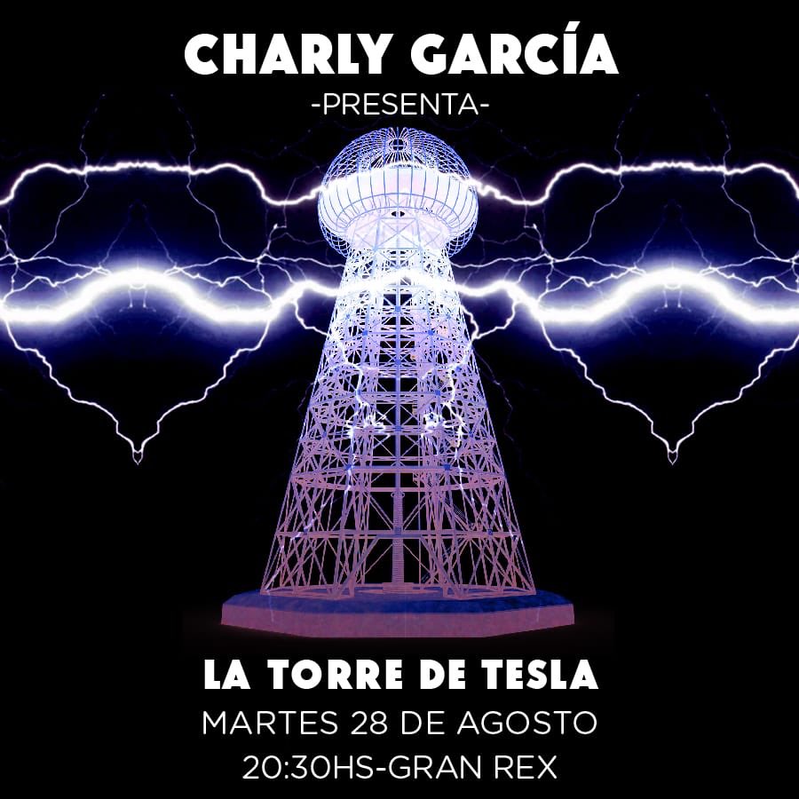 TeamSayNoMore's tweet photo. Hoy toca Charly! 
Desde las 20:30, en el Gran Rex, Charly presenta La torre de tesla. https://t.co/PdgmTyGwrE