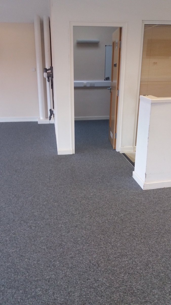 monflooring's tweet photo. Terry and Lewis spent time at the weekend breathing new life into this office for the team at @WatersandGate in #NorthShields installing some @Flooring_CFS Europa Carpet Tiles in light grey! 😎 #TheFloorYoureLookingFor https://t.co/4Bo3JkeNFB