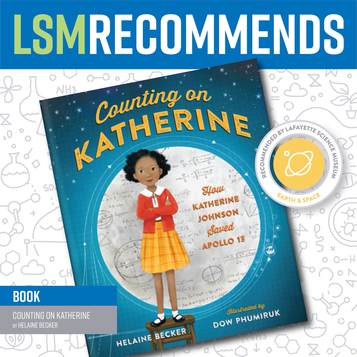 Today, #LSMRecommends “Counting on Katherine.” Katherine Johnson, an African-American mathematician at <a href="/NASA/">NASA</a> during the space race, was a gifted scientist whose heroic accomplishments were crucial to the Mercury and Apollo missions. #NASA Learn more: bit.ly/2KMsclM