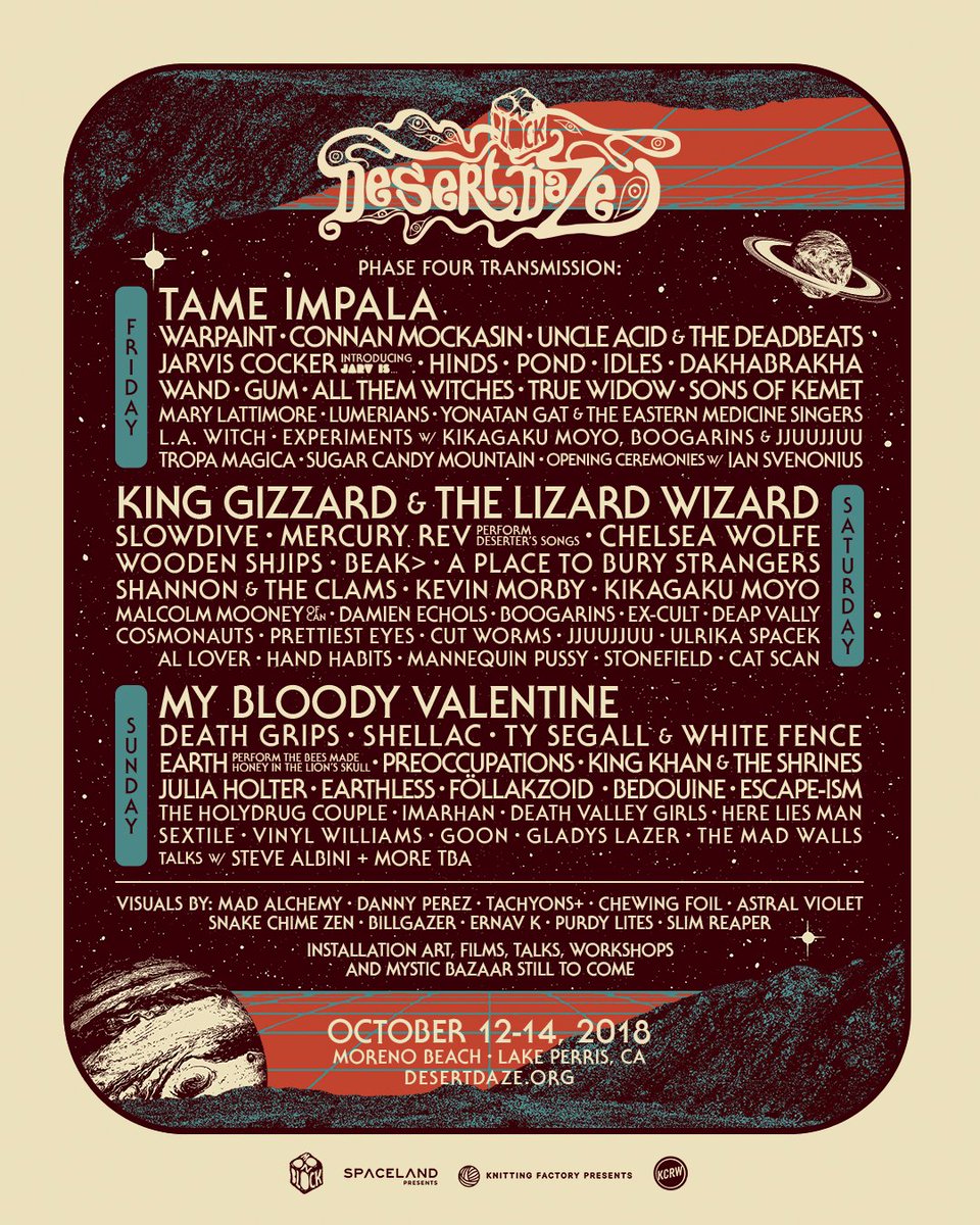 Excited to announce that we will be performing at <a href="/desert_daze/">Hazey Daze</a> in California. Day tickets available now! bit.ly/DesertDaze2018 #DesertDaze2018