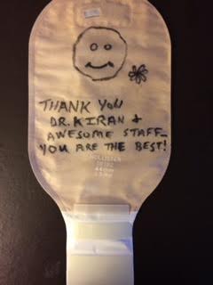 ColumbiaCRS's tweet photo. One of our patients sent us an #OstomyPouch thank you to Dr. Kiran and the staff. We love our patients! https://t.co/8jtVVv5PBQ