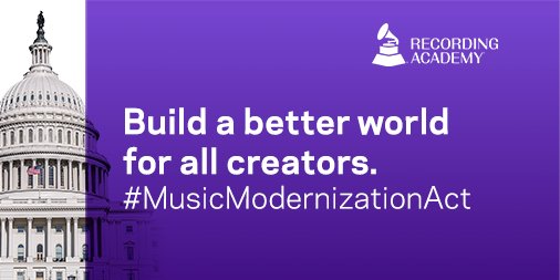 Music fans and music lovers agree: Congress should update music law for the digital era.  Ask your Senator to support this legislation by clicking here grammy.com/advocacy/act#/