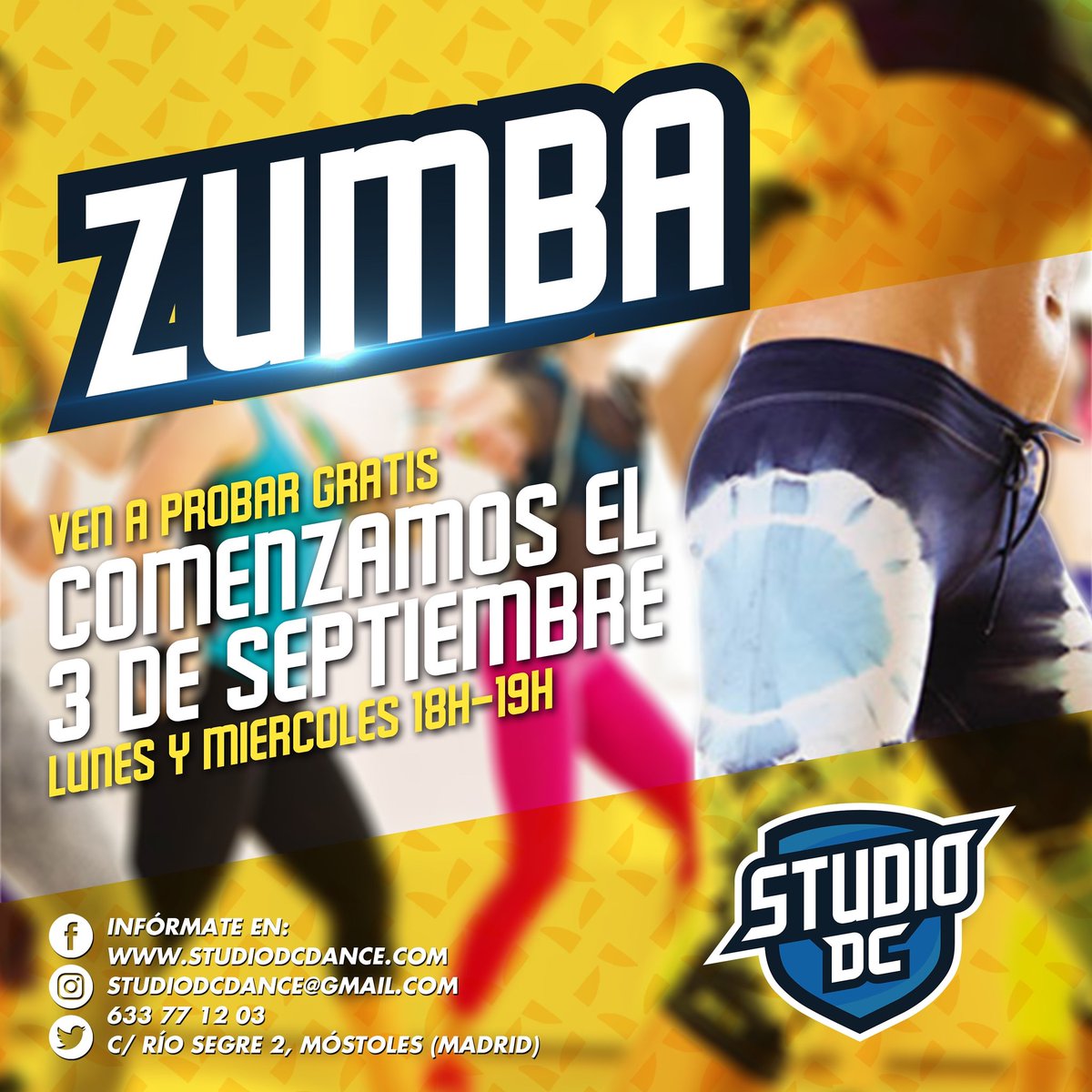 StudioDC_dance's tweet photo. ¿Te has pasado con las tapas este verano? 🍕🍟🍔🥓🥗
¡Que no cunda el pánico! Las clases de #Zumba comienzan en nada!🏃‍♀️🏃‍♂️
___________________
https://t.co/Ju5XMD50hw https://t.co/zTWUQZ7T4C