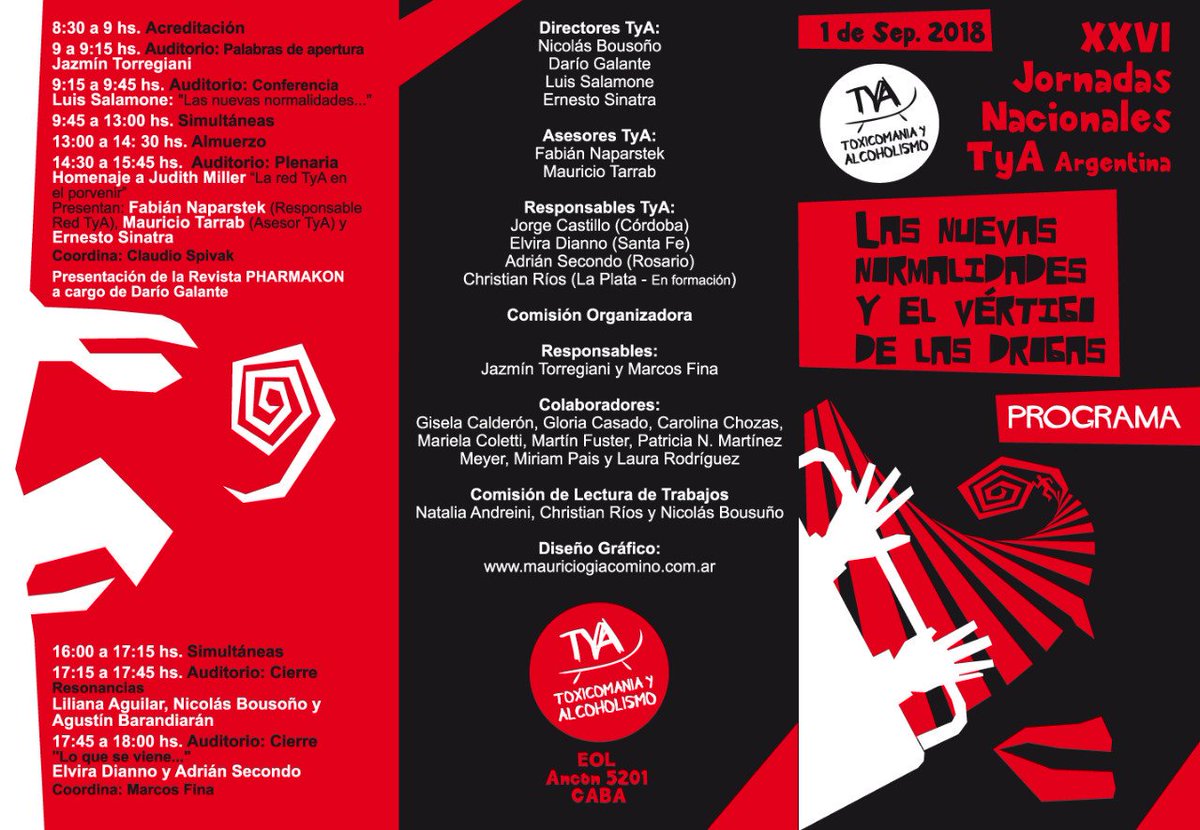 TyaXxvi's tweet photo. 🔺EL PROGRAMA DE LAS XXVI JORNADAS NACIONALES DEL TYA‼️ https://t.co/XX9pJ6HVxK