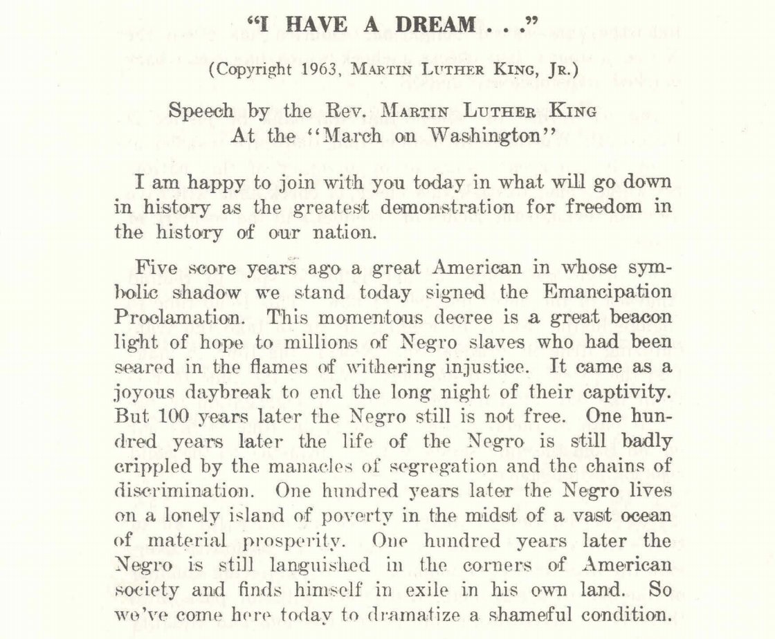 i have a dream speech text