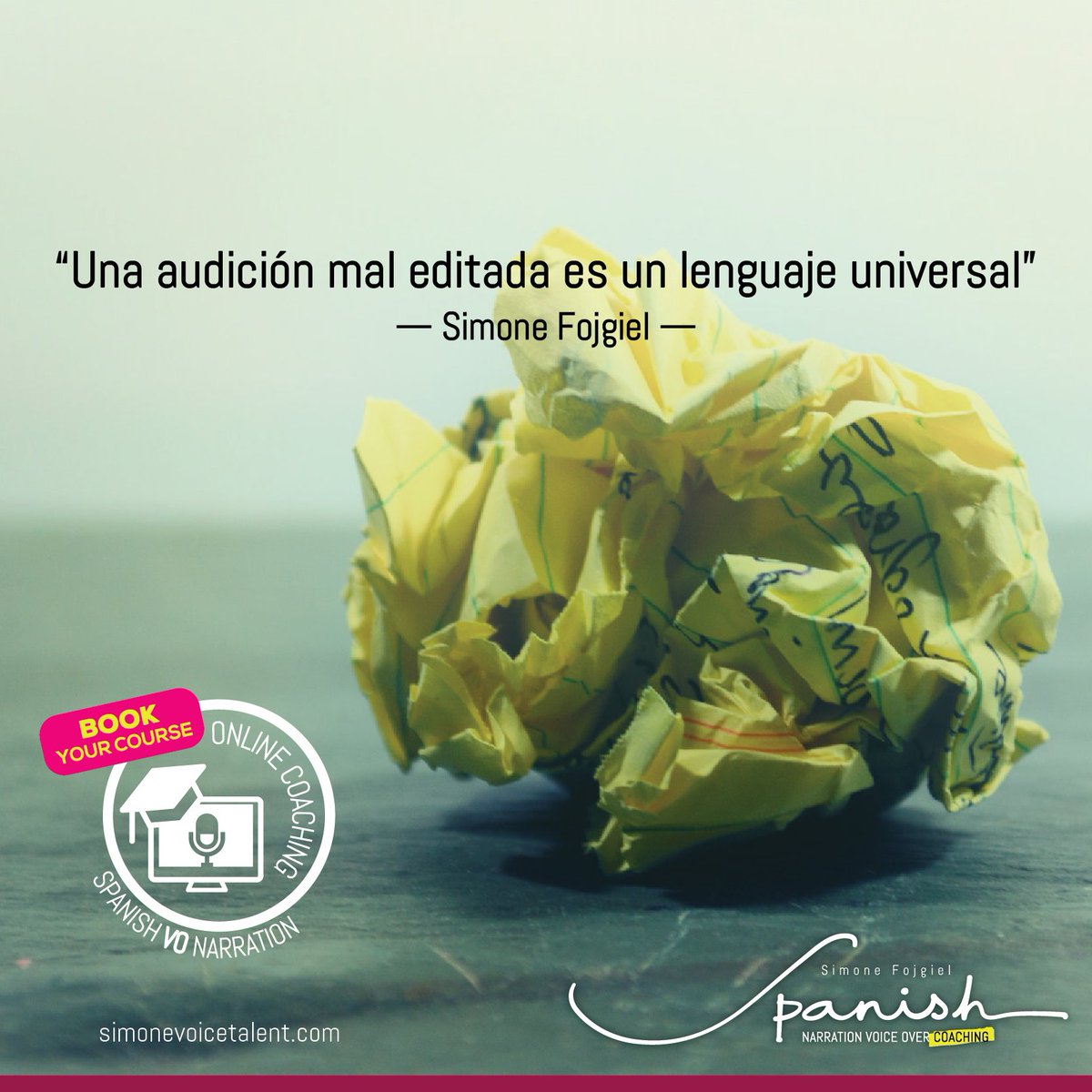 SimoneVOCoach's tweet photo. Está en nosotros educar al mercado. Y el trabajo a medias también se vuelve tendencia.
#narracion #cursodelocucion #vocoach #spanishvo #voiceover #volife #locucionprofesional#locucion https://t.co/HQbIih1ot2
