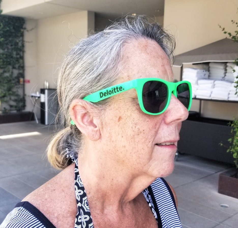 NAMPIconf's tweet photo. Doesn't everyone need fun sunglasses for the pool? Be sure to come to our Networking Event, sponsored by @DeloitteHealth, for your own pair and more fun!  See you at 5p at the pool deck. #NAMPI18 https://t.co/pW03xvhlPV