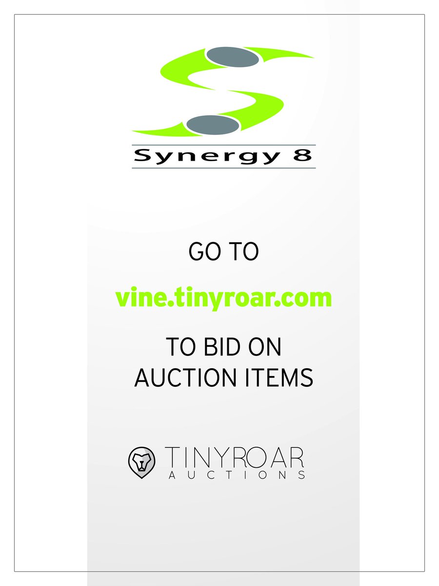Our auction is now live! Start the bidding <a href="/8_synergy/">Synergy 8 Community Builders</a> #tinyroar #charity #yxe #fundraising