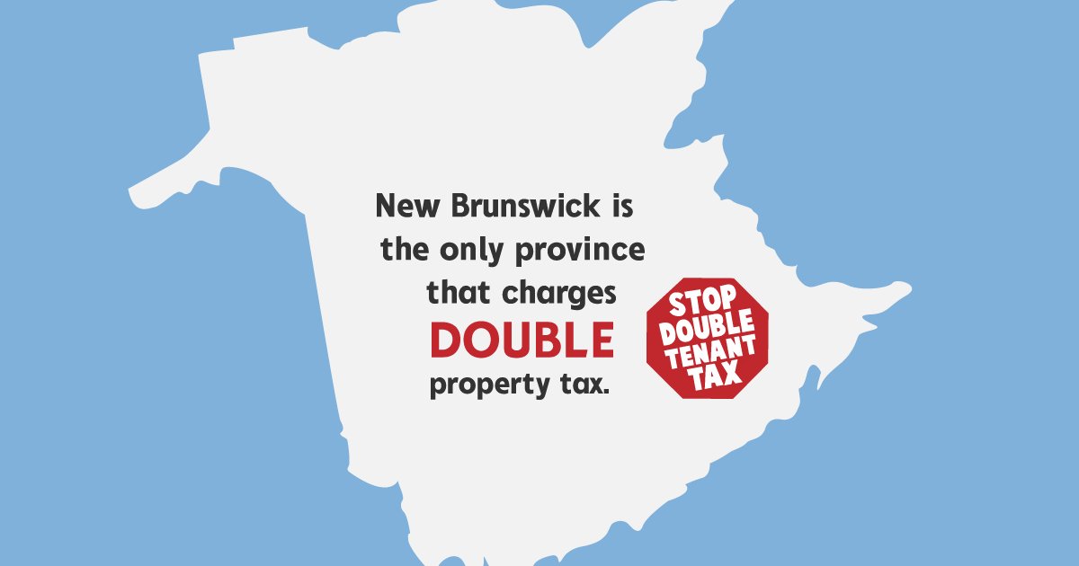 StopDoubleTaxNB on Twitter "New Brunswick is the only province that charges double property tax