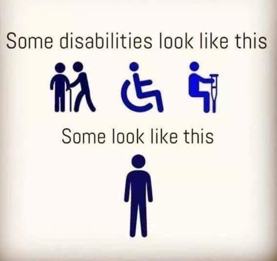 Not all disabilities are visible.
