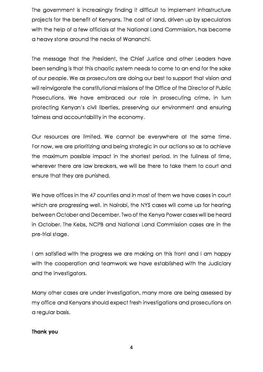 ODPP_KE's tweet photo. DPP'S PRESS STATEMENT ON ARREST AND PROSECUTION OF DEPUTY CJ PHILOMENA MWILU IN RELATION TO CORRUPTION
#AntiCorruption_ODPP
#ProsecutionofDeputyCJ
#FightingImpunity https://t.co/EMhDE70tsd