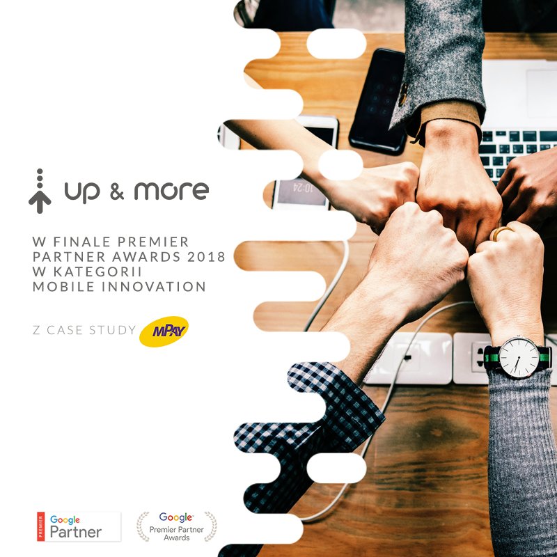 up_upmore's tweet photo. Cóż za wiadomość! Up&amp;More w finale Premier Partner Awards w kategorii Mobile Innovation! Nasz case study kampanii dla @mPay_ walczy o zwycięstwo – wyniki już wkrótce! Bardzo się cieszymy i gratulujemy innym finalistom! Więcej o konkursie znajdziecie tutaj: https://t.co/ZKiJ7V5YkM https://t.co/ThLDN2FX6k