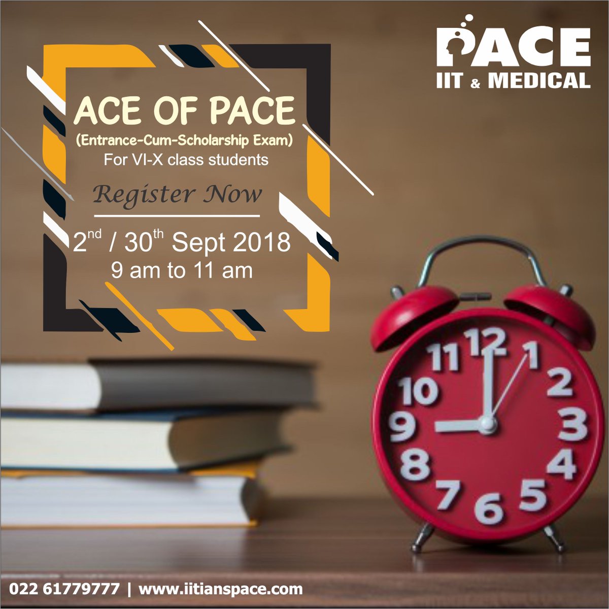 IITians_PACE's tweet photo. ACE OF PACE - 2nd Sept. 2018
Use Coupon Code - PACELITMUSTEST to avail 50% scholarship
Click here to Register - https://t.co/JeJFkimdgK
#Aceof pace #Pacelitmustest #ScholarshipcumEntranceExam #IITianspace https://t.co/yWyhFNG9Tk