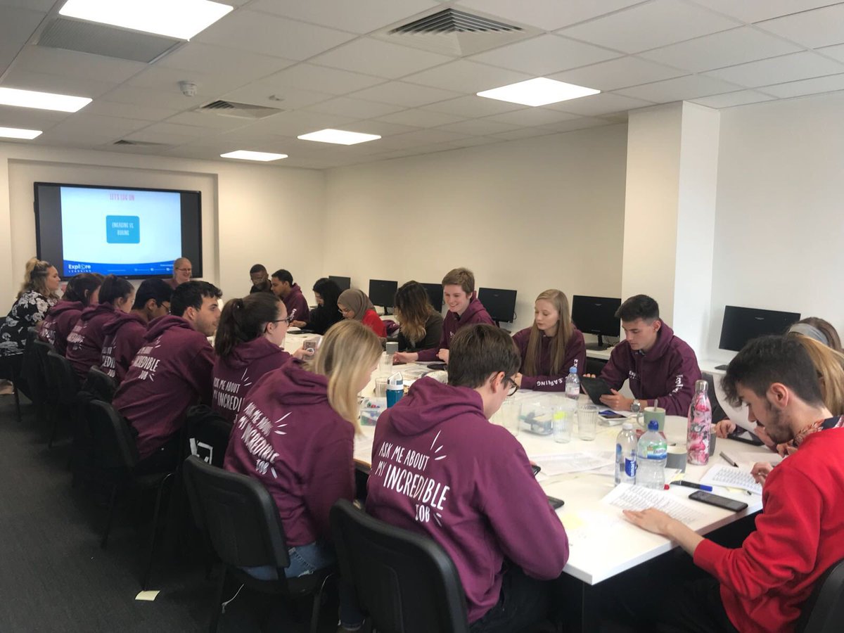 phoebeexplore's tweet photo. At Explore, we’re all about positivity and enthusiasm! Campus Representative training is no different 💪🏻😁 #lifeatexplore #trainingdays @Explore_Careers https://t.co/wsxajSKJRg