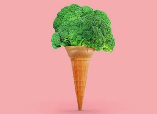 VieganLife's tweet photo. Love this concept of #IceCream from @ADanielforero #BroccoliArt https://t.co/3uCpZ1xVKs