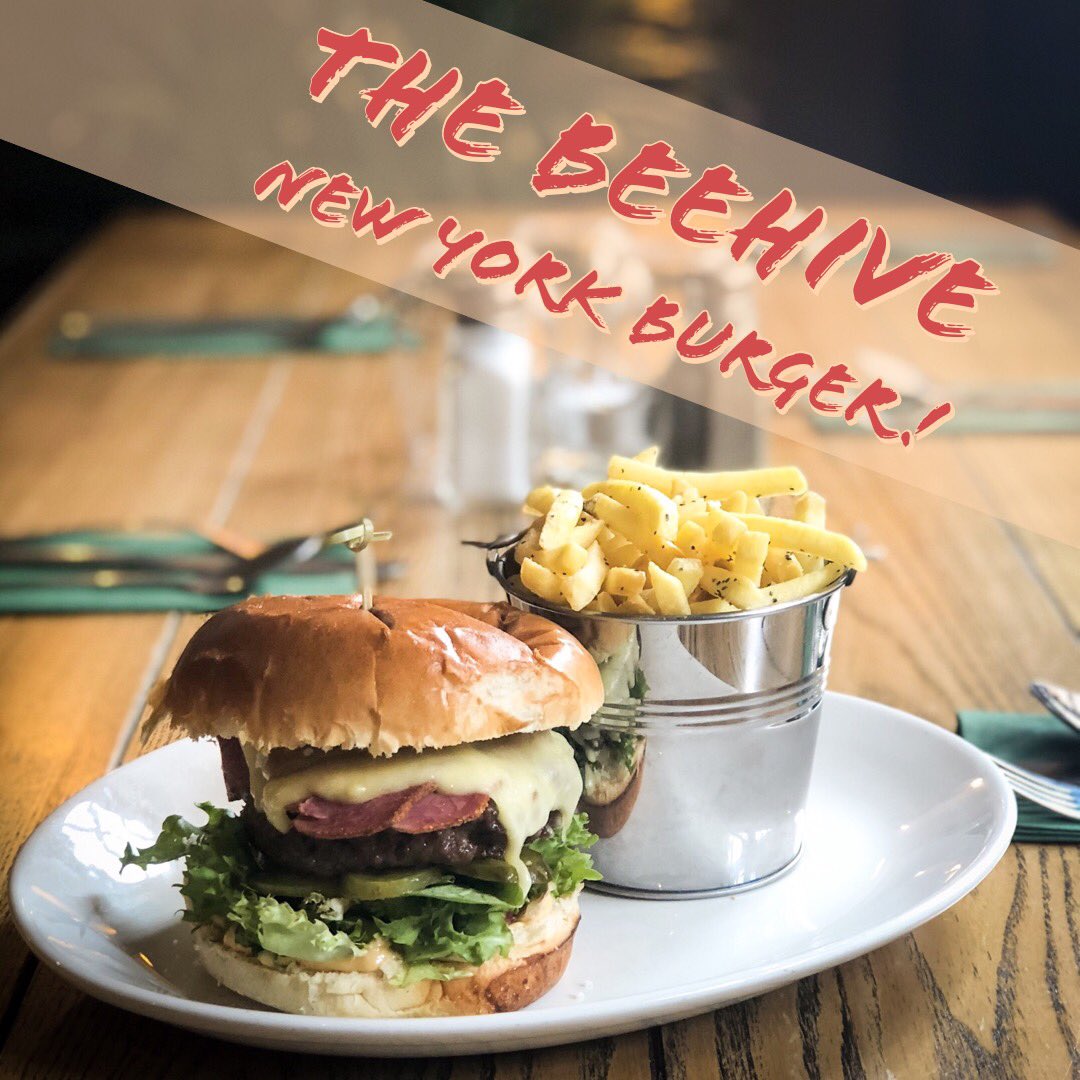 This week's Beehive Burger treat! #StAlbans #StAlbansFood 

An amazing burger for only £9.99, available this week!