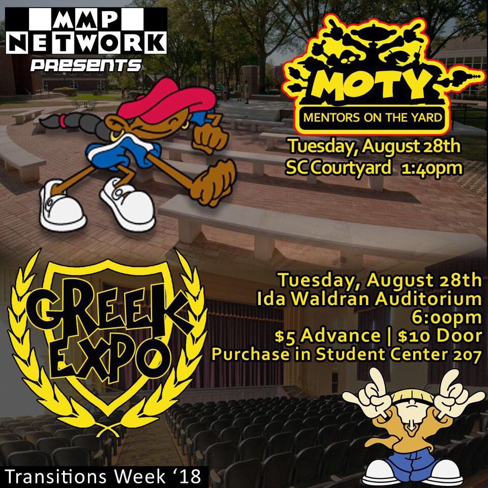 UCAMMP's tweet image. It’s still #TransitionsWeek!!! #UCA22 join us today at Mentors on the Yard during X-Period and the Greek Expo tonight at 6.