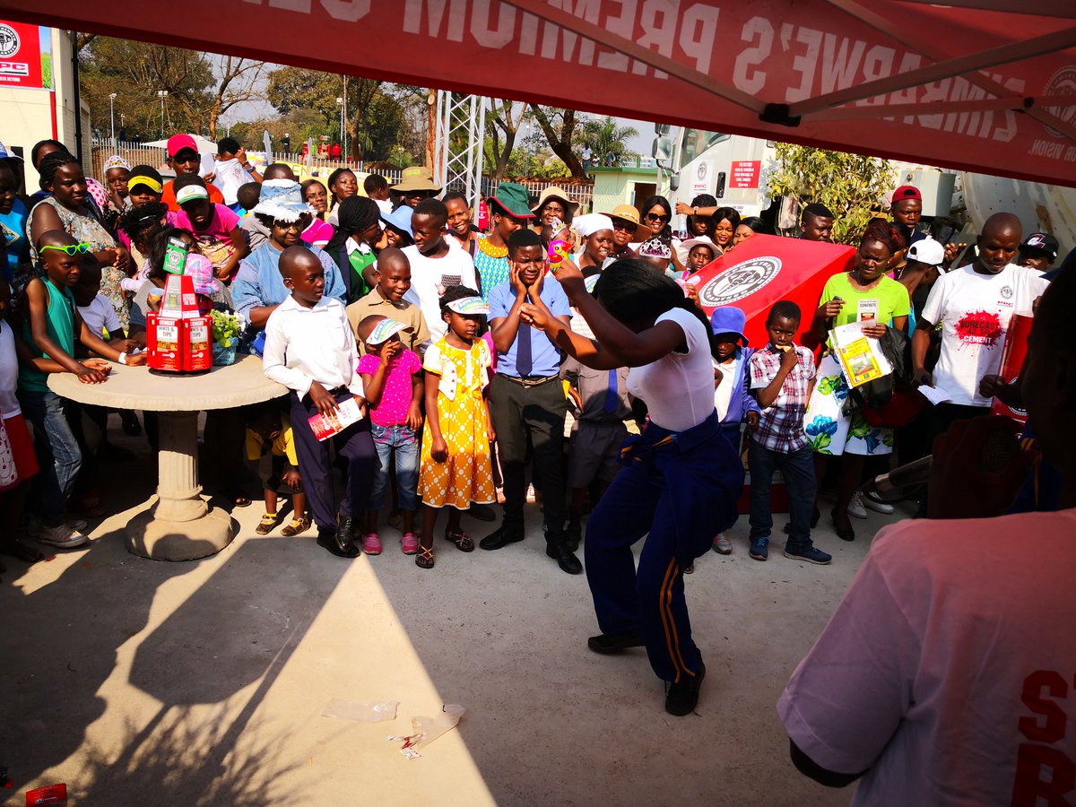ppczimbabwe's tweet photo. Always find time to dance. Live from our stand at the Zimbabwe Agric Show. #FromFieldToIndustry #StrengthBeyond https://t.co/3SDS0joucB