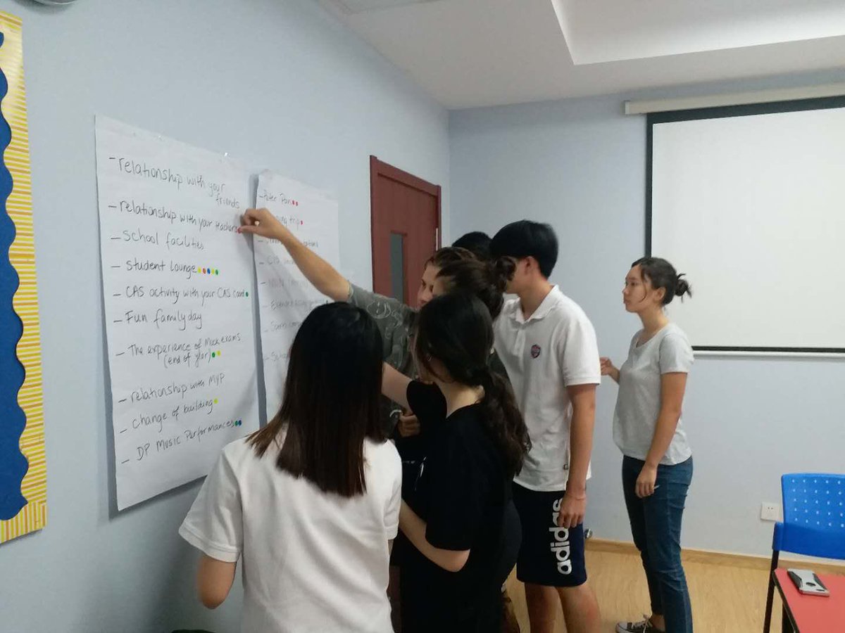 glaubis2's tweet photo. #advisoryprogram built on Ss voice, needs, reflection and interests. Q: 5 things you valued most about last year and what do you need this year to excel and prepare for afterwards #IBDP year 2 #qaislive #buildingrelationships #newschoolyear https://t.co/frHkgmCoX4