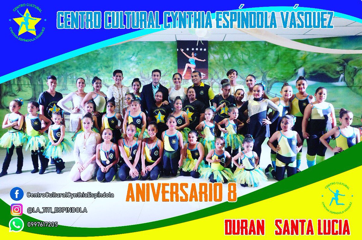 La_titip's tweet photo. 💕🌟👏🎉Uno de los momentos más hermosos de nuestra maravilloso Octavo Aniversario 🎉👏🌟💕
💕🌟CENTRO CULTURAL CYNTHIA ESPÍNDOLA VÁSQUEZ 🌟💕 🌟"Porque tú mereces ser una Estrella" 🌟
💐DURÁN y SANTA LUCÍA 💐
👍INFORMES: 0997617205 - 2861992 #cccev #misstiti https://t.co/ZnAJN6fxfK