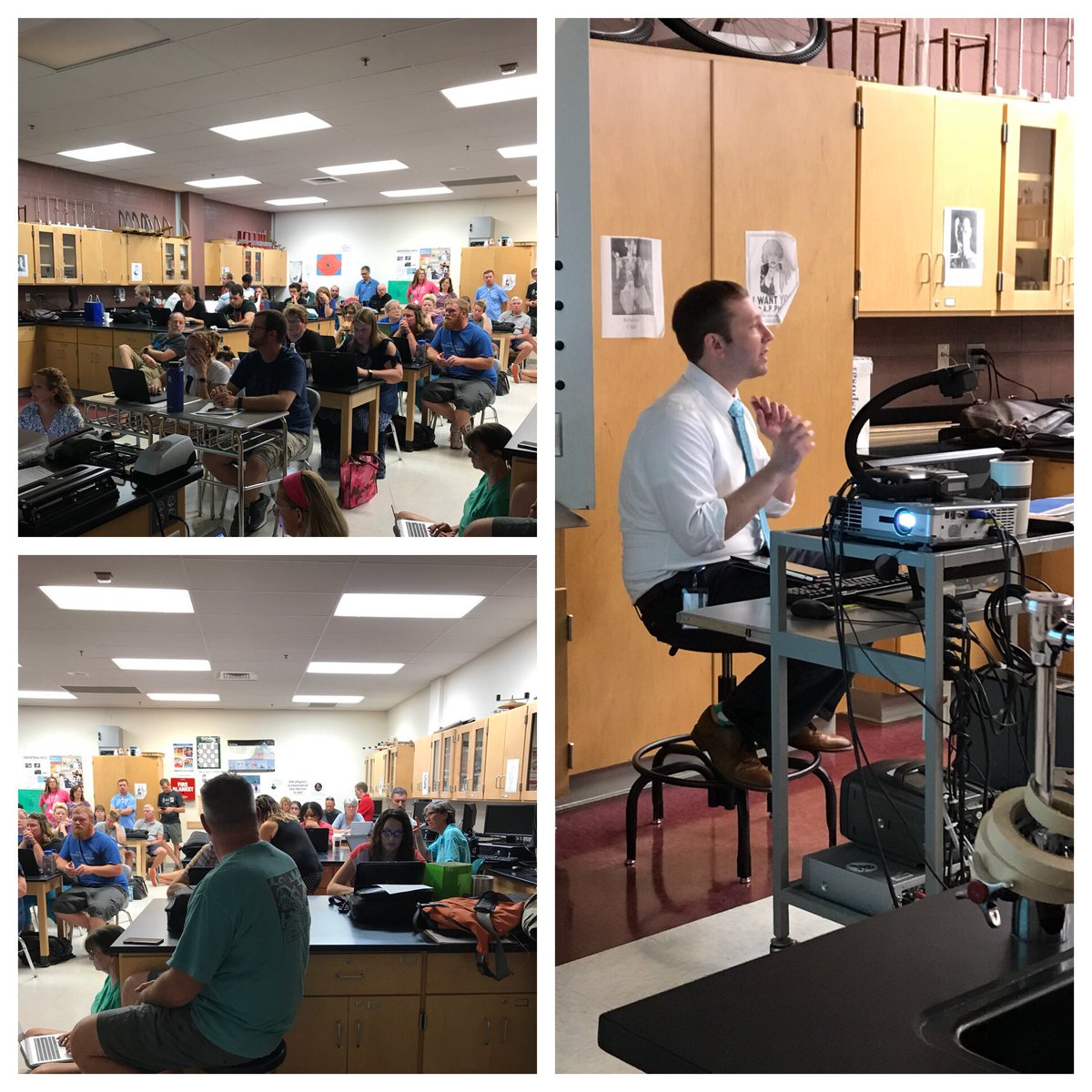 Standing room only at the optional Schoology session at the Secondary Science In-service with @FCPSsciencetech! #empowerteachers